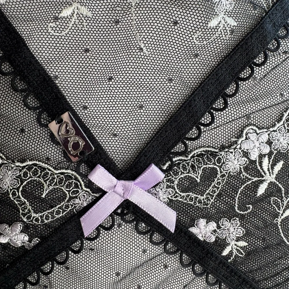 2pc NWT For Love & Lemons "Amour" Set, Retro Longline bra & panty - Picture 13 of 14